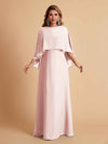 Elegant A-line Chiffon Long Sleeves Mother of the Brides Dresses Online