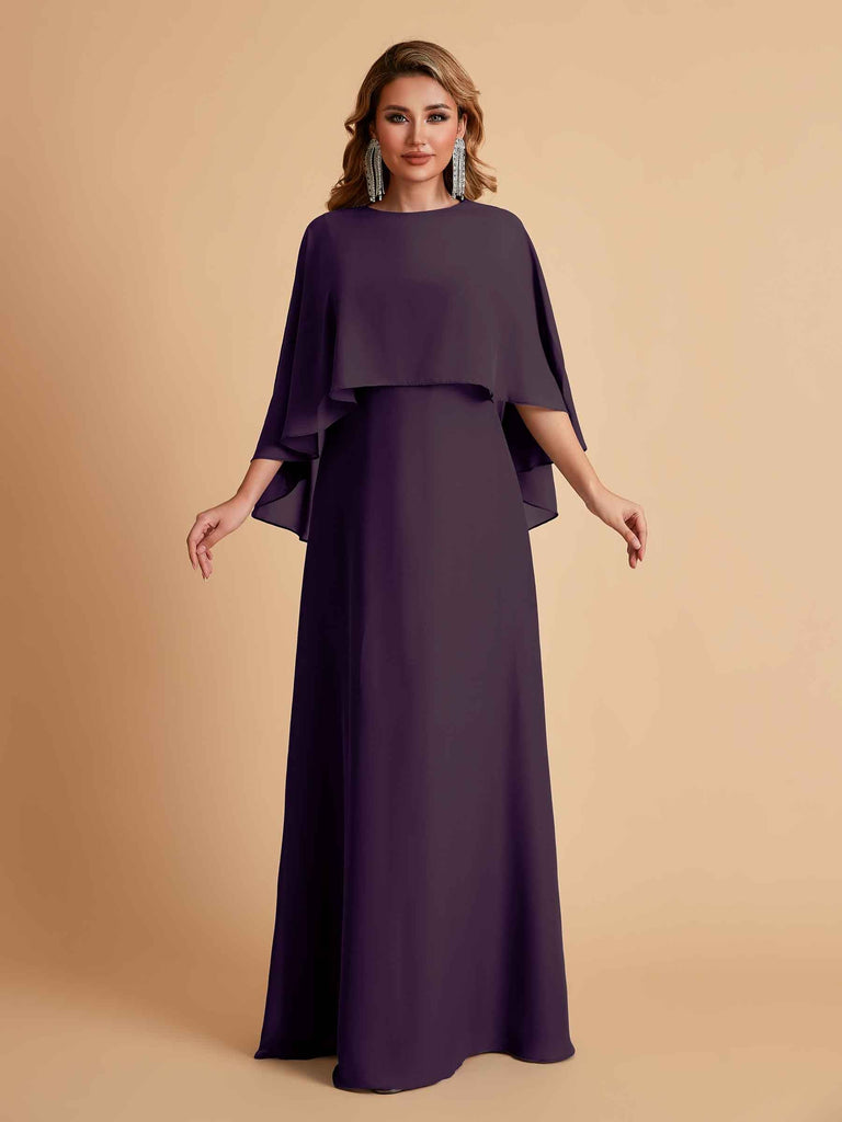 Elegant A-line Chiffon Long Sleeves Mother of the Brides Dresses Online