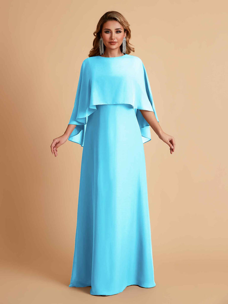 Elegant A-line Chiffon Long Sleeves Mother of the Brides Dresses Online