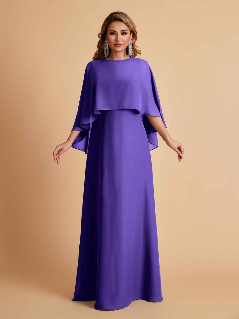 Elegant A-line Chiffon Long Sleeves Mother of the Brides Dresses Online