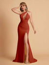 Robe sexy sirène à une épaule longueur au sol robe de soirée de mariée