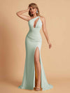 Robe sexy sirène à une épaule longueur au sol robe de soirée de mariée