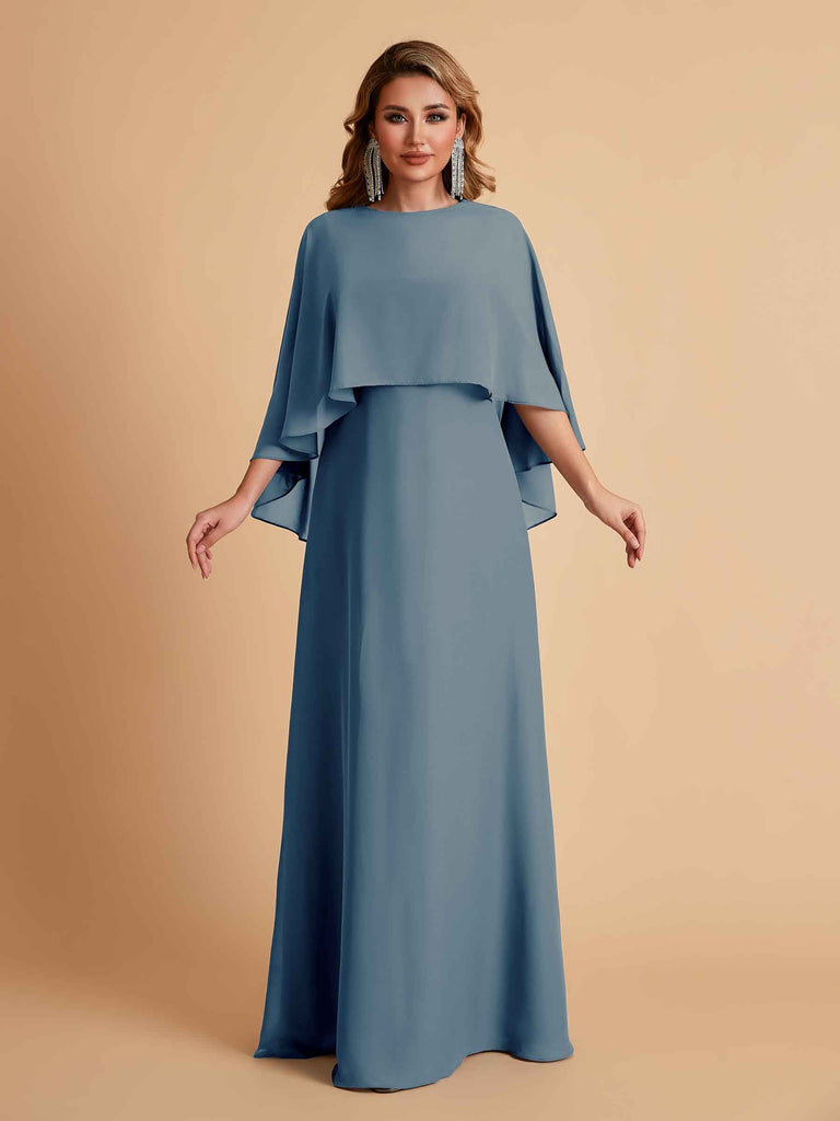 Elegant A-line Chiffon Long Sleeves Mother of the Brides Dresses Online
