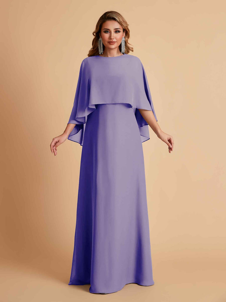 Elegant A-line Chiffon Long Sleeves Mother of the Brides Dresses Online