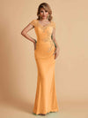 Robe de mère de la mariée col en V élégante en mousseline manches courtes
