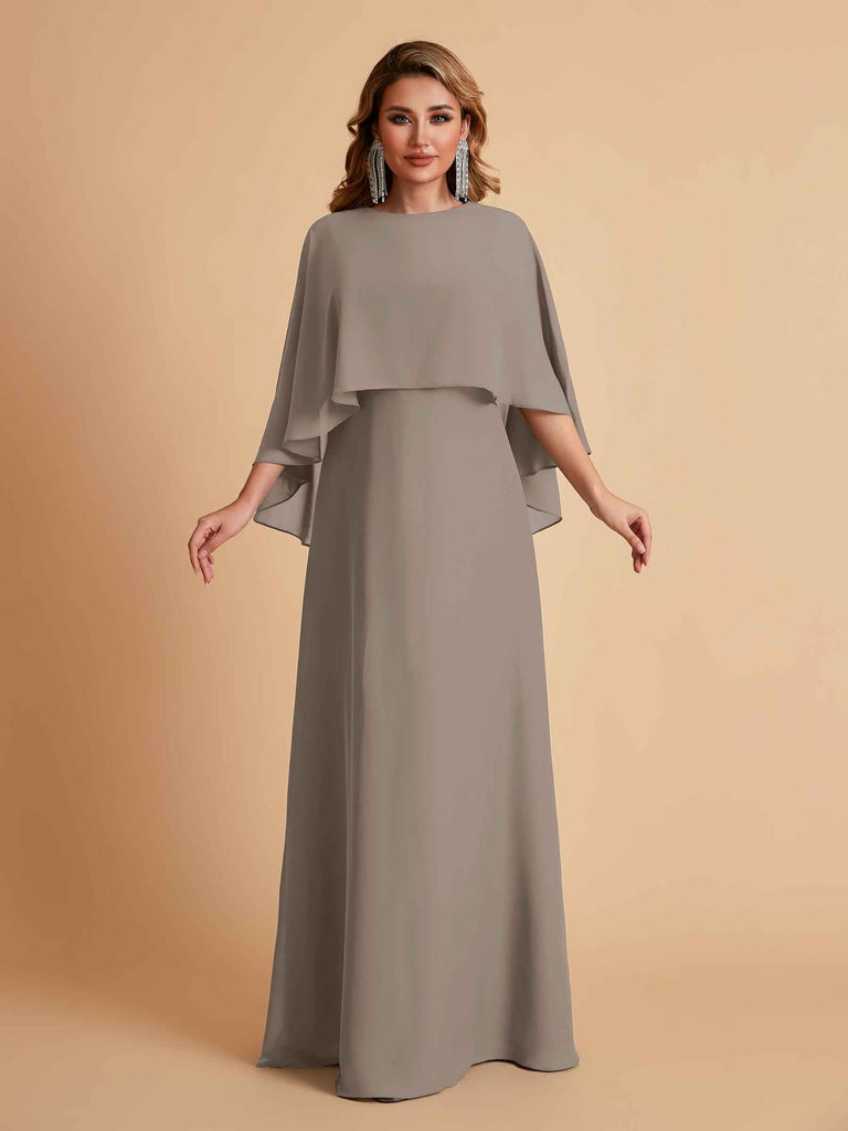 Elegant A-line Chiffon Long Sleeves Mother of the Brides Dresses Online
