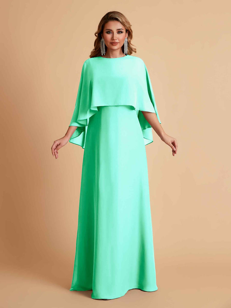 Elegant A-line Chiffon Long Sleeves Mother of the Brides Dresses Online