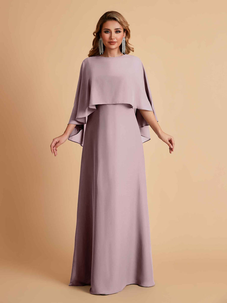 Elegant A-line Chiffon Long Sleeves Mother of the Brides Dresses Online