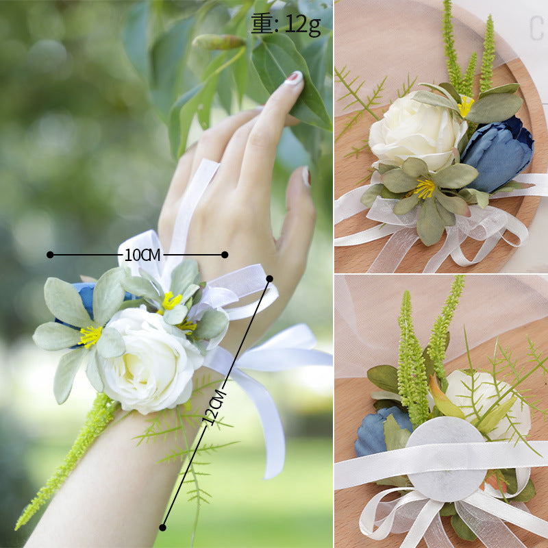 New Style Wedding Bridesmaids Wrist Flowers Girls Decorative Wrist Flowers , CG61497