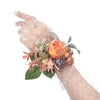 New Wedding Mori Wrist Flower Bride Bridesmaid Hand Flower Rose Green Leaf Wrist Flower, CG61453