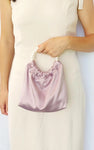 Bridesmaid Handbag Satin Evening Clutch Elegant Wedding Accessory Bridal Shower Pearl Bag Chic Handbag