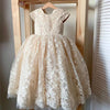 Flower Girl Dresses For Weddings Kids Girls Pageant Dress Bow Ribbon Floor Length Communion Party Gowns Puffy