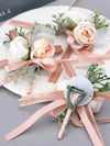 Delicate Wedding Corsage, Wrist Flower Artificial Flower One Pair