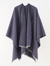 Women's solid color autumn and winter imitation cashmere shawl monochrome cape solid color shawl