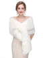 Women's Large Faux Fur Stole Bridal Winter Fur Wraps and Shawls Wedding Faux Mink Shrug for Bridesmaids