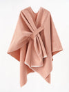 Women's solid color autumn and winter imitation cashmere shawl monochrome cape solid color shawl